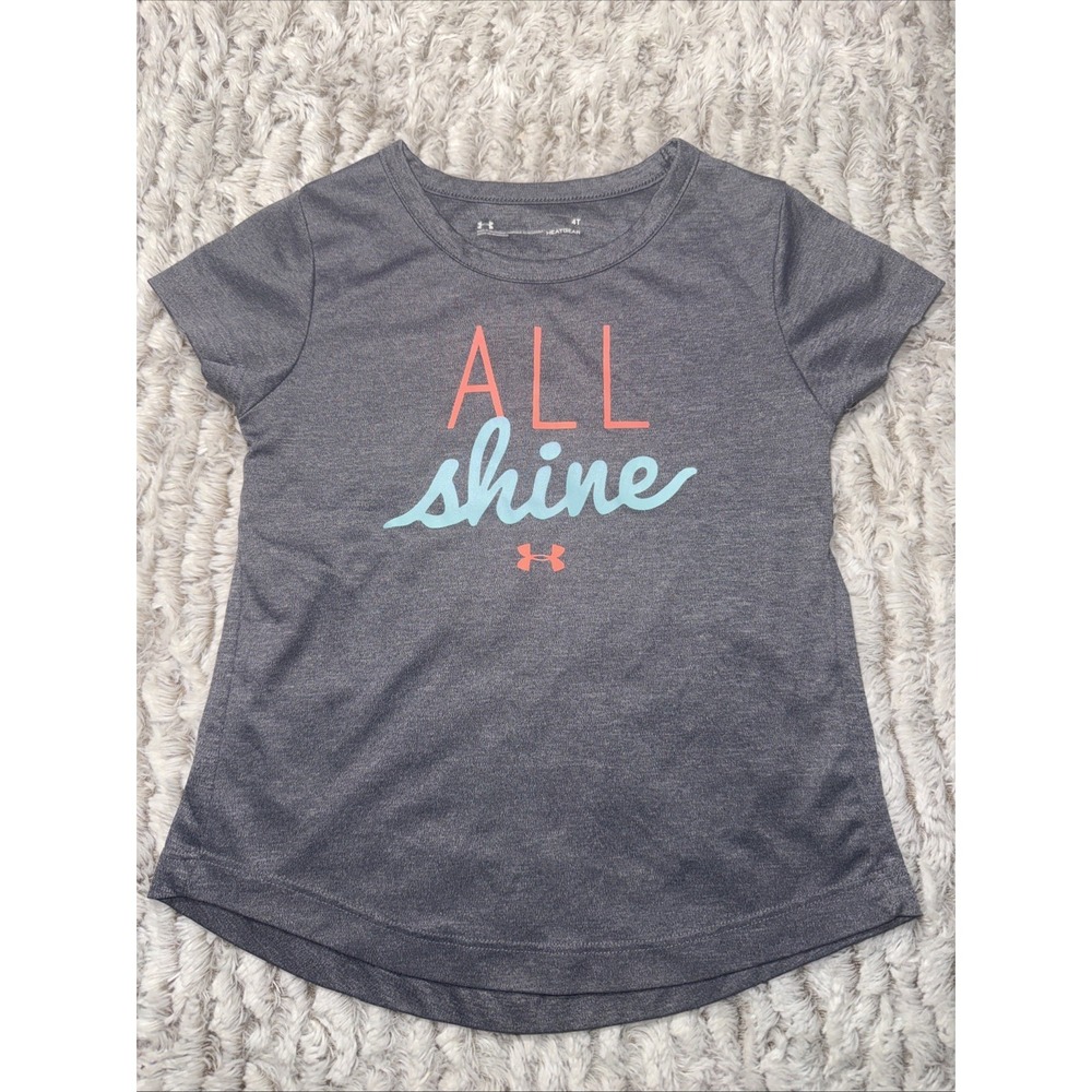 Under Armour - Girls Short Sleeve Heatgear Short Sleeve Top - Size 4T